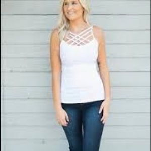 3 Reversible spiderneck tank (Cream/Blue/Blush)